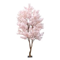 9FT Tall Large Hydrangea Bloom Tree W/ Split Trunk & 21 Interchangeable Branches - Blush / Light Pink