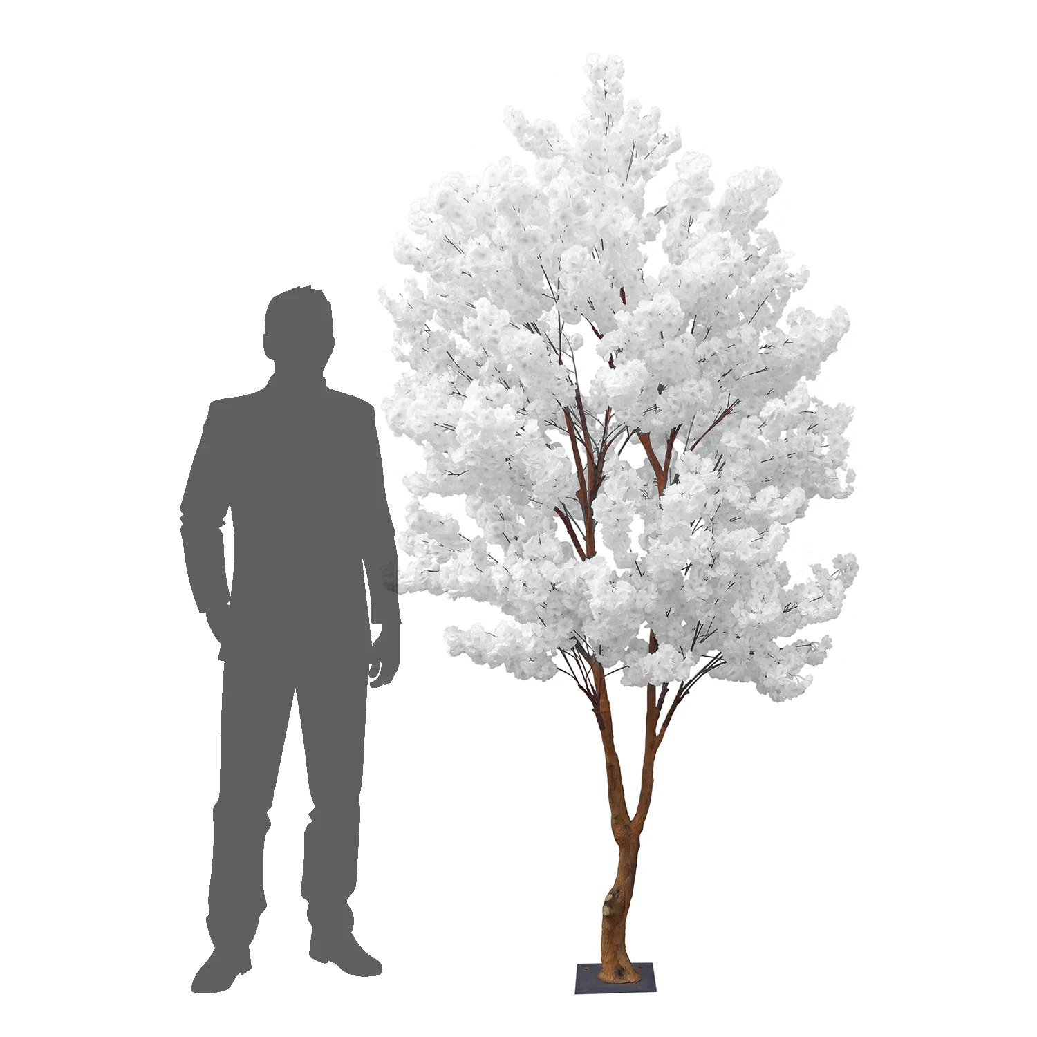 9FT Tall Large Hydrangea Bloom Tree W/ Split Trunk & 21 Interchangeable Branches - White 3 9FT Tall Large Hydrangea Bloom Tree W/ Split Trunk & 21 Interchangeable Branches - White - Image 2