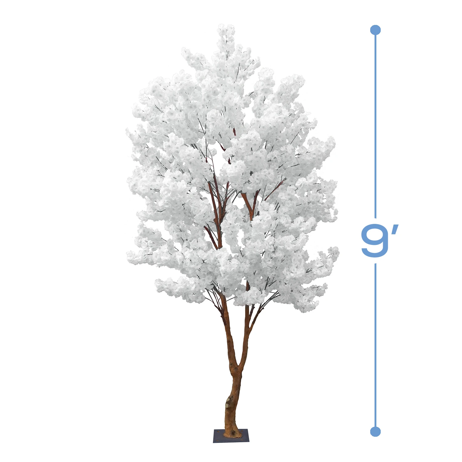 9FT Tall Large Hydrangea Bloom Tree W/ Split Trunk & 21 Interchangeable Branches - White 4 9FT Tall Large Hydrangea Bloom Tree W/ Split Trunk & 21 Interchangeable Branches - White - Image 3