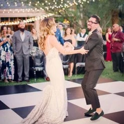 Ebony/Ivory Snaplock Dance Floor - Tile Only -Event Decoration Sales Shop SNAP EBIVY TILE 3