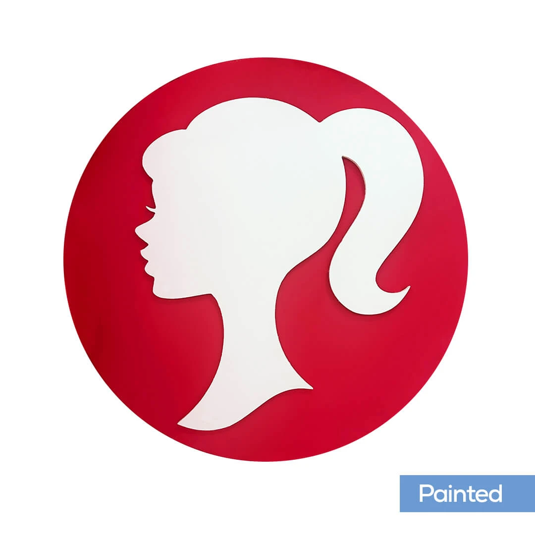 Barbie Silhouette Sign Double Layer (Face Profile) Party Prop 4 Barbie Silhouette Sign Double Layer (Face Profile) Party Prop - Image 2