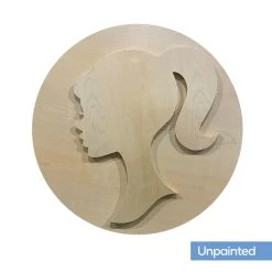 Barbie Silhouette Sign Double Layer (Face Profile) Party Prop 10 Barbie Silhouette Sign Double Layer (Face Profile) Party Prop -Event Decoration Sales Shop WOOD BARB DSIGN 03 1