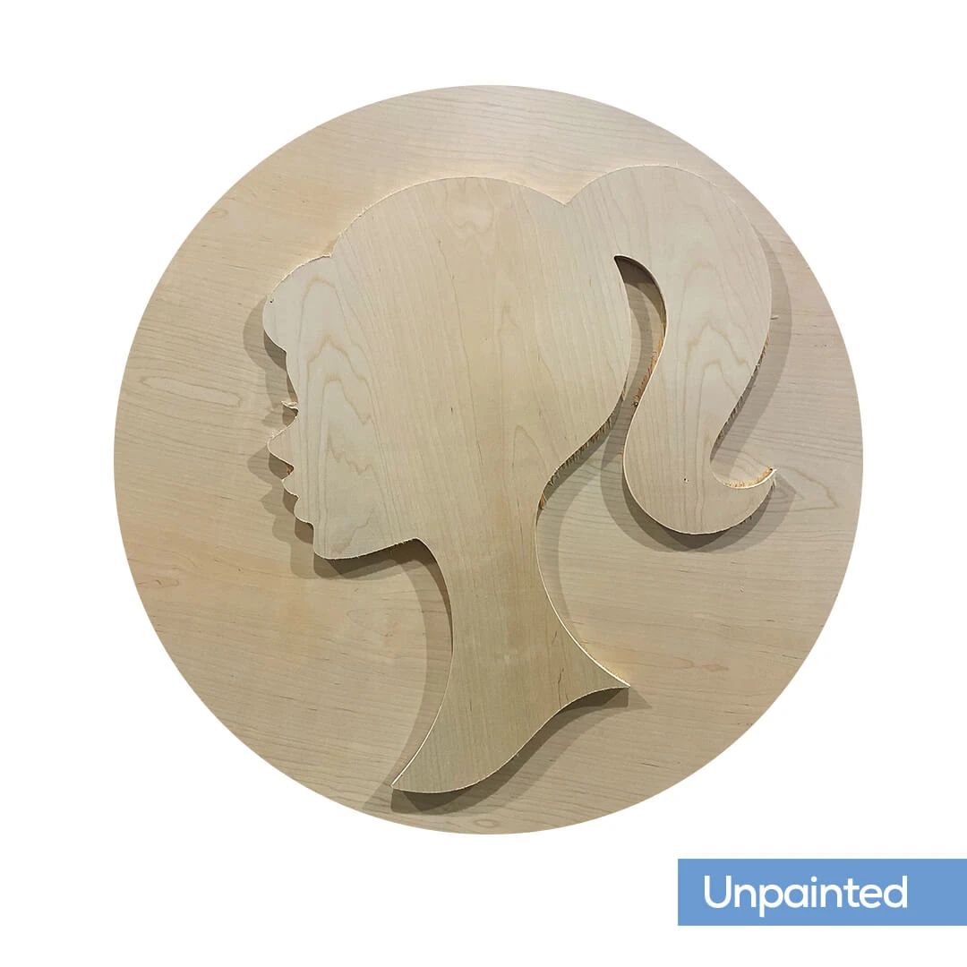 Barbie Silhouette Sign Double Layer (Face Profile) Party Prop 5 Barbie Silhouette Sign Double Layer (Face Profile) Party Prop - Image 3