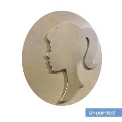 Barbie Silhouette Sign Double Layer (Face Profile) Party Prop 11 Barbie Silhouette Sign Double Layer (Face Profile) Party Prop -Event Decoration Sales Shop WOOD BARB DSIGN 04 1
