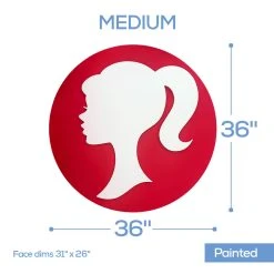 Barbie Silhouette Sign Double Layer (Face Profile) Party Prop 12 Barbie Silhouette Sign Double Layer (Face Profile) Party Prop -Event Decoration Sales Shop WOOD BARB DSIGN 05 1