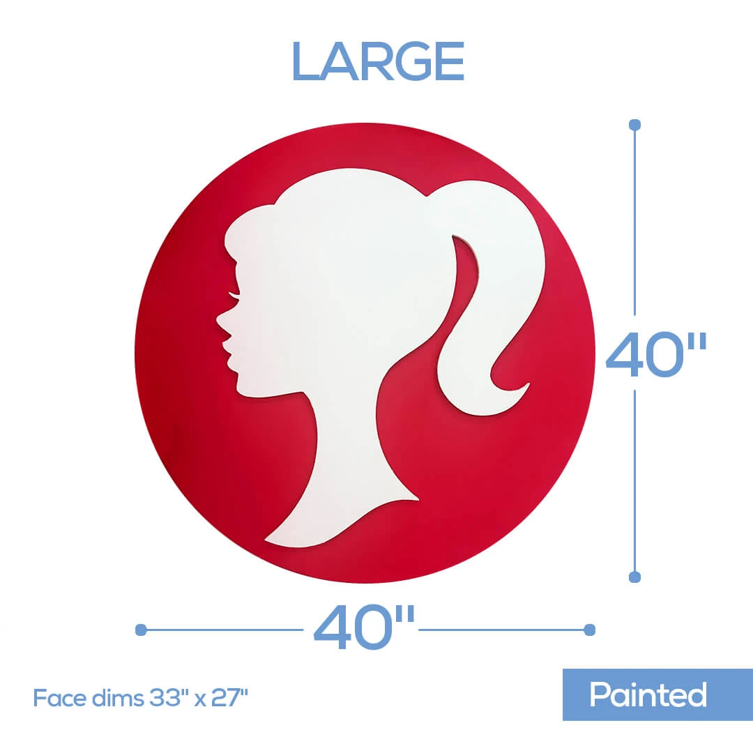 Barbie Silhouette Sign Double Layer (Face Profile) Party Prop 8 Barbie Silhouette Sign Double Layer (Face Profile) Party Prop - Image 6