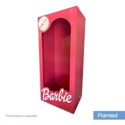 Collapsible Barbie Box Photo Booth Party Prop - Variety Of Sizes! -Event Decoration Sales Shop WOOD BARBIE 07 1 2