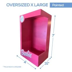 Collapsible Barbie Box Photo Booth Party Prop - Variety Of Sizes! -Event Decoration Sales Shop WOOD BARBIE 09 1 2
