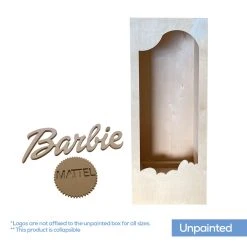 Collapsible Barbie Box Photo Booth Party Prop - Variety Of Sizes! -Event Decoration Sales Shop WOOD BARBIE 11 1 2