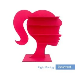 Barbie Silhouette Shelf (Face Profile) Party Prop - 4ft Tall -Event Decoration Sales Shop WOOD BARBSILH SHELF 04 1 2