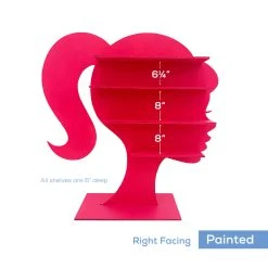 Barbie Silhouette Shelf (Face Profile) Party Prop - 4ft Tall -Event Decoration Sales Shop WOOD BARBSILH SHELF 08 1 2