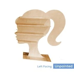 Barbie Silhouette Shelf (Face Profile) Party Prop - 4ft Tall -Event Decoration Sales Shop WOOD BARBSILH SHELF 10