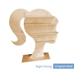Barbie Silhouette Shelf (Face Profile) Party Prop - 4ft Tall -Event Decoration Sales Shop WOOD BARBSILH SHELF 11