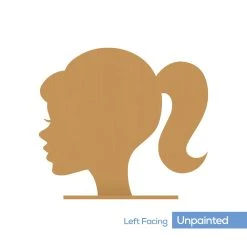 Barbie Silhouette Stand (Face Profile) Party Prop - 4ft Tall -Event Decoration Sales Shop WOOD BARBSILH STAND 06