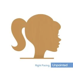 Barbie Silhouette Stand (Face Profile) Party Prop - 4ft Tall -Event Decoration Sales Shop WOOD BARBSILH STAND 07