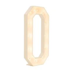 Wood Marquee Number "0"