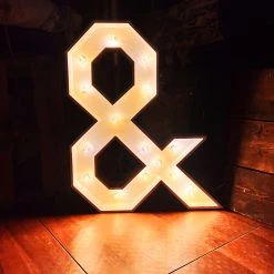Wood Marquee Sign "&" -Event Decoration Sales Shop WOOD MAR 02