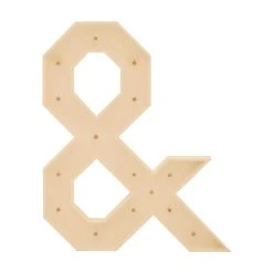 Wood Marquee Sign "&" -Event Decoration Sales Shop WOOD MAR 04
