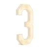 Wood Marquee Number "3" -Event Decoration Sales Shop WOOD MAR 3 1