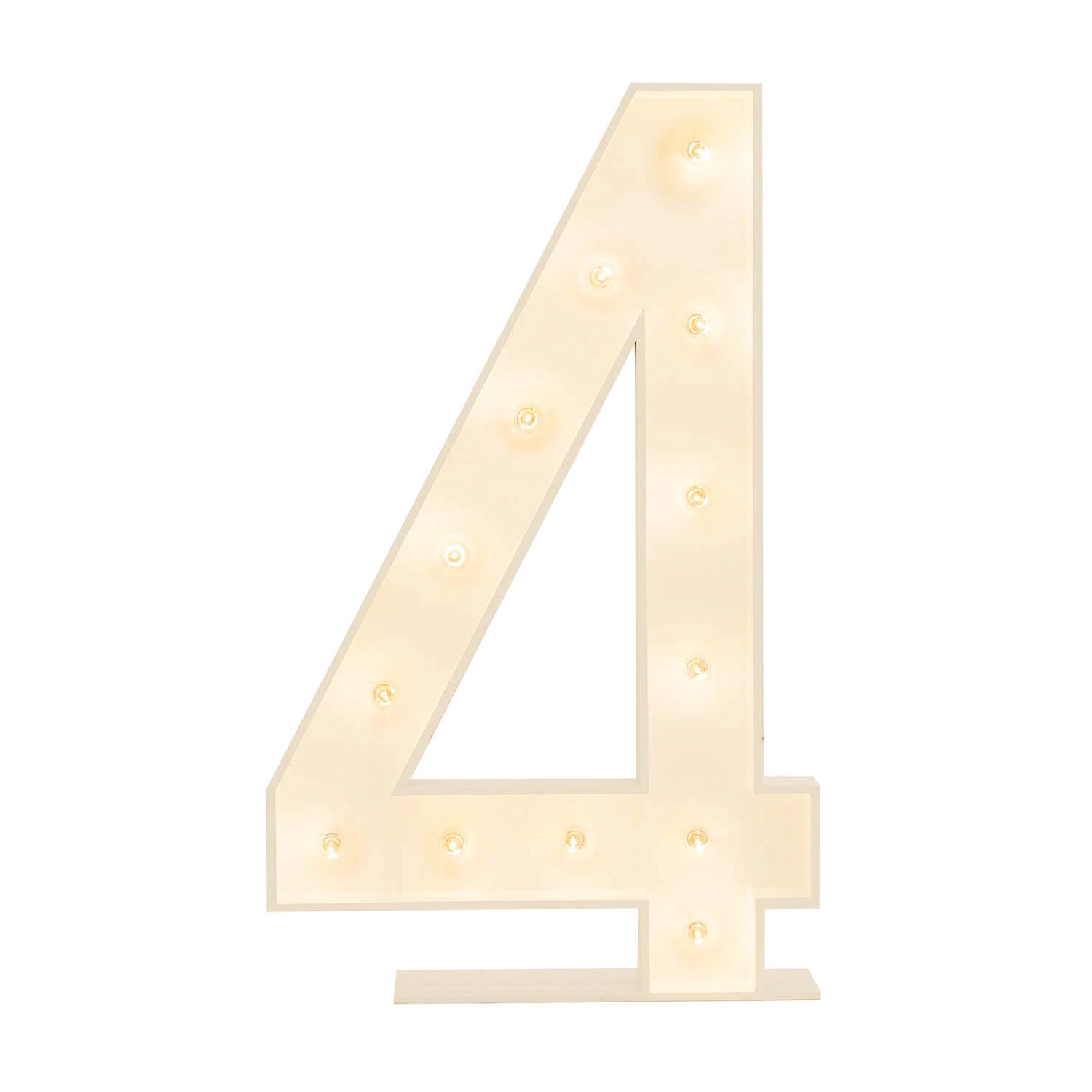 Wood Marquee Number "4" 4 Wood Marquee Number "4" - Image 2