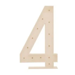 Wood Marquee Number "4" 10 Wood Marquee Number "4" -Event Decoration Sales Shop WOOD MAR 4 04