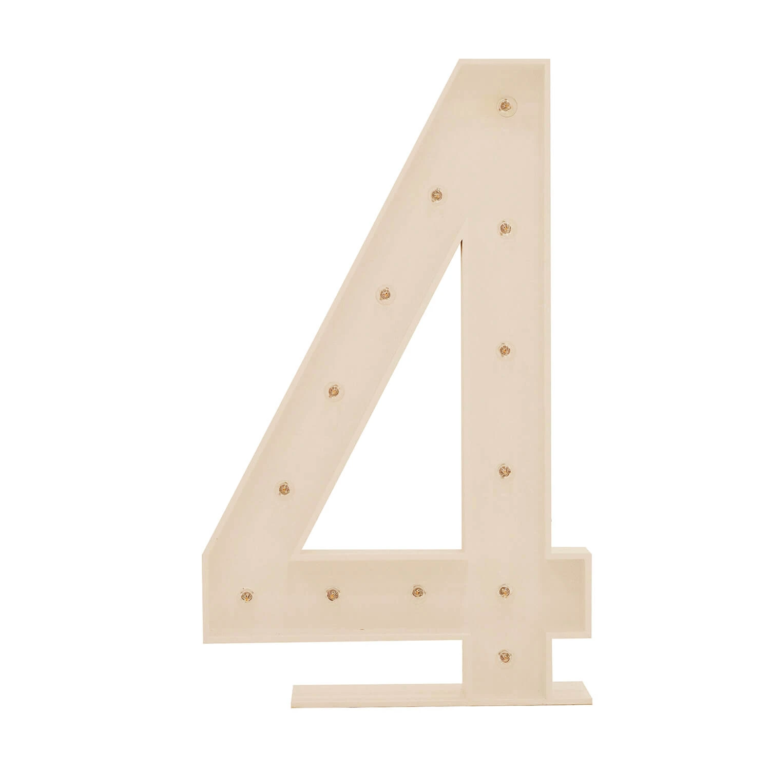 Wood Marquee Number "4" 5 Wood Marquee Number "4" - Image 3