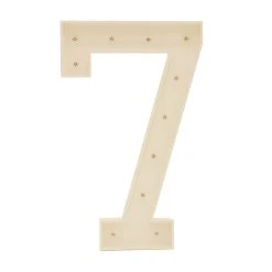 Wood Marquee Number "7" -Event Decoration Sales Shop WOOD MAR 7 04