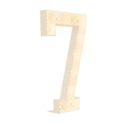Wood Marquee Number "7"