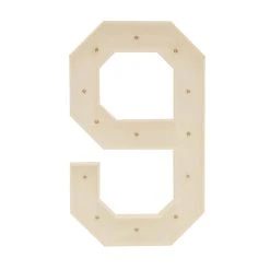 Wood Marquee Number "9" -Event Decoration Sales Shop WOOD MAR 9 04