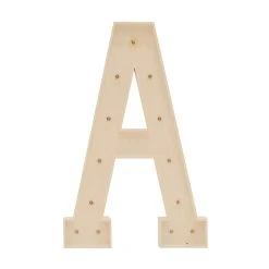 Wood Marquee Letter "A" -Event Decoration Sales Shop WOOD MAR A 04 1