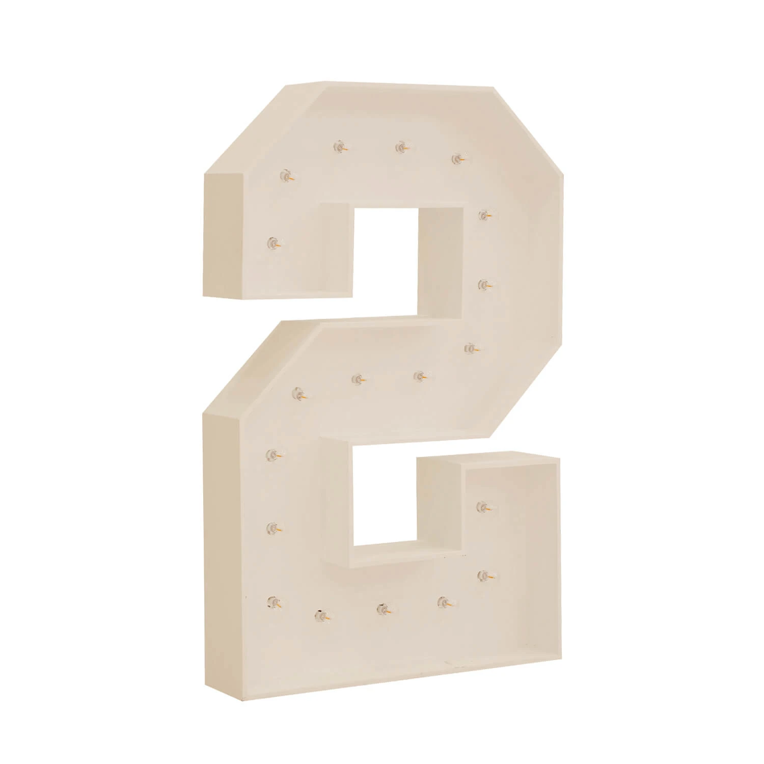 Wood Marquee - BOLD FONT - Number "2" - 4ft Tall 4 Wood Marquee - BOLD FONT - Number "2" - 4ft Tall - Image 2