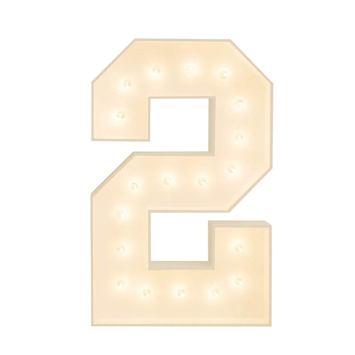 Wood Marquee - BOLD FONT - Number "2" - 4ft Tall 5 Wood Marquee - BOLD FONT - Number "2" - 4ft Tall - Image 3