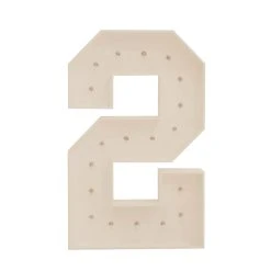 Wood Marquee - BOLD FONT - Number "2" - 4ft Tall 12 Wood Marquee - BOLD FONT - Number "2" - 4ft Tall -Event Decoration Sales Shop WOOD MAR BOLD 2 04