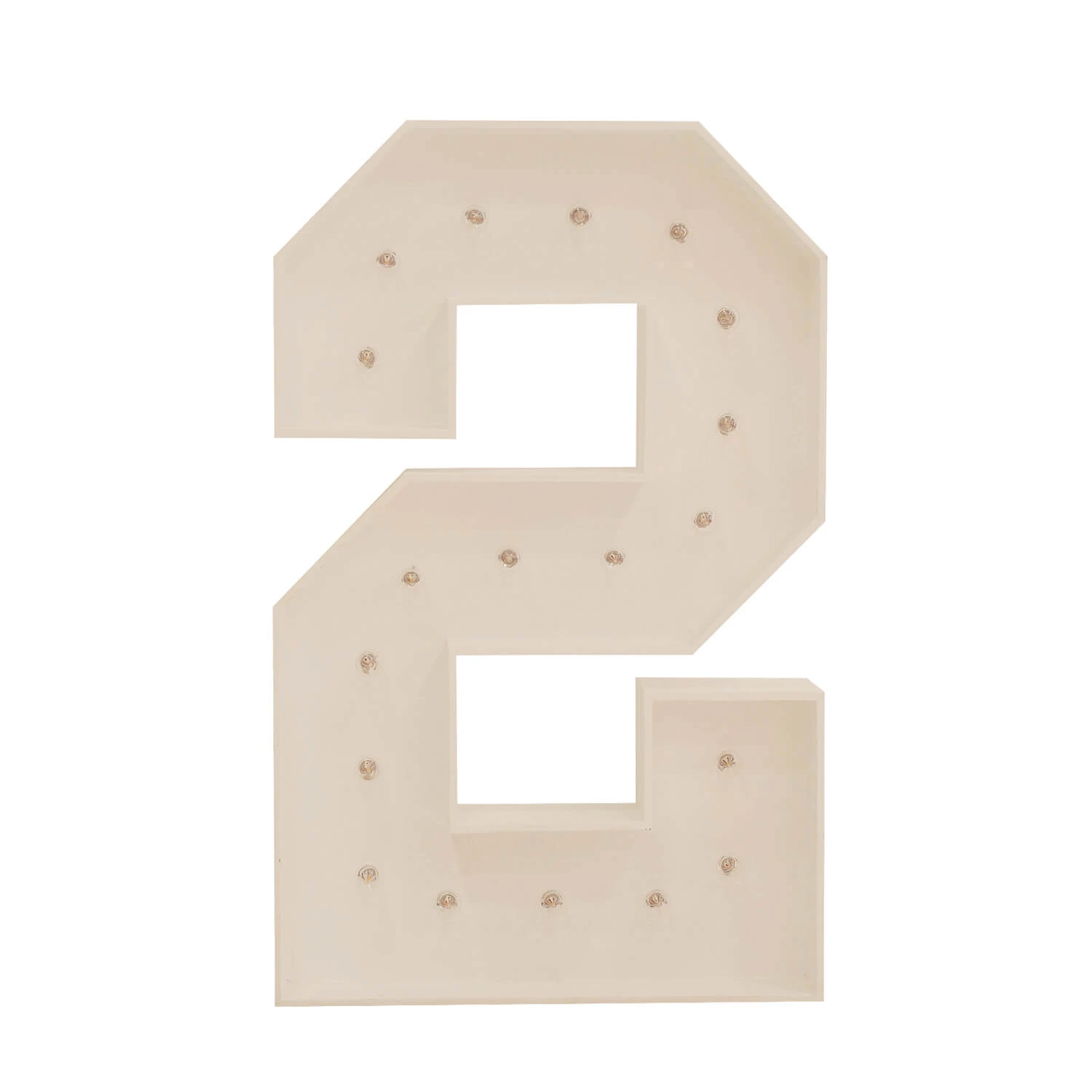 Wood Marquee - BOLD FONT - Number "2" - 4ft Tall 6 Wood Marquee - BOLD FONT - Number "2" - 4ft Tall - Image 4