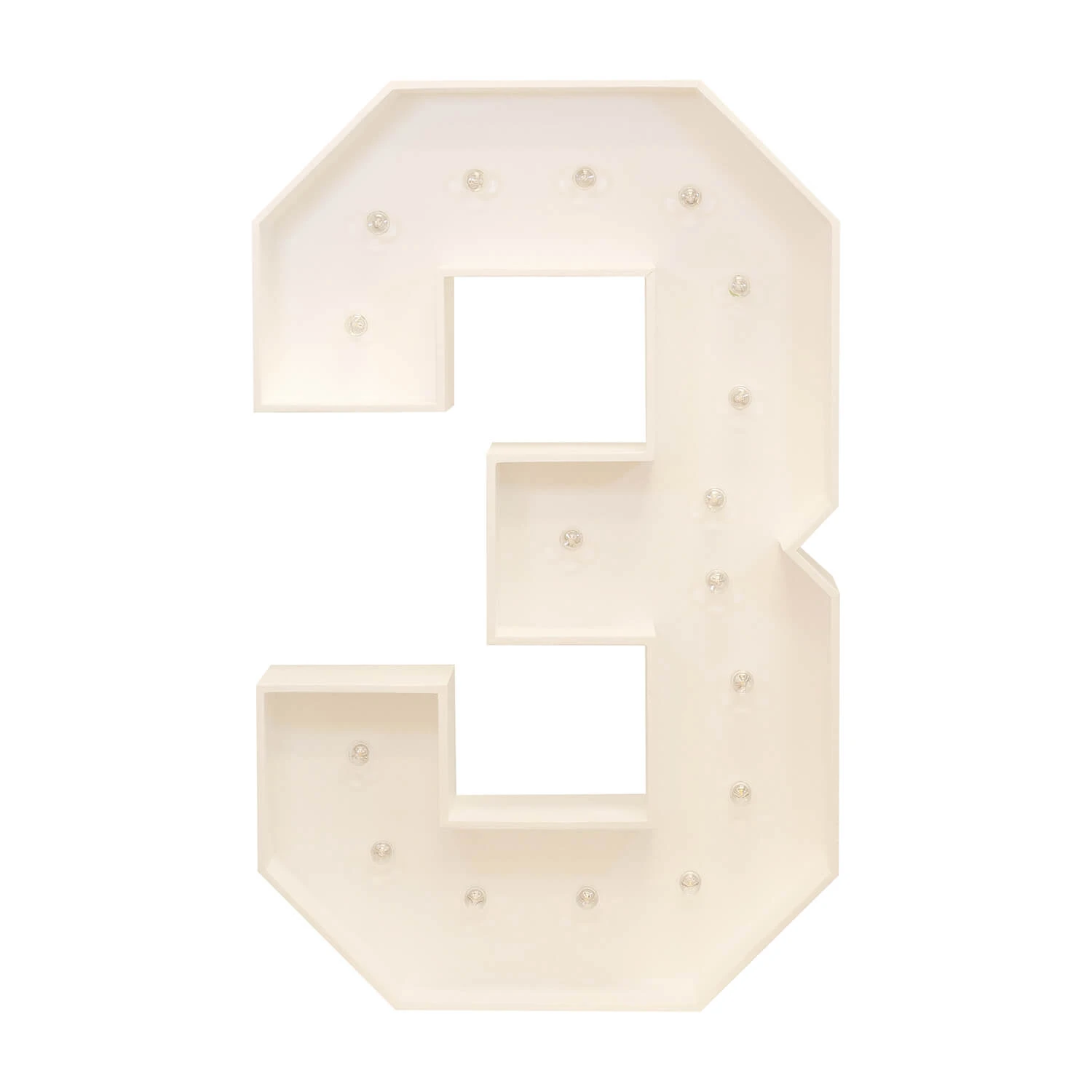 Wood Marquee - BOLD FONT - Number "3" - 4ft Tall 6 Wood Marquee - BOLD FONT - Number "3" - 4ft Tall - Image 4