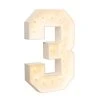 Wood Marquee - BOLD FONT - Number "3" - 4ft Tall -Event Decoration Sales Shop WOOD MAR BOLD 3