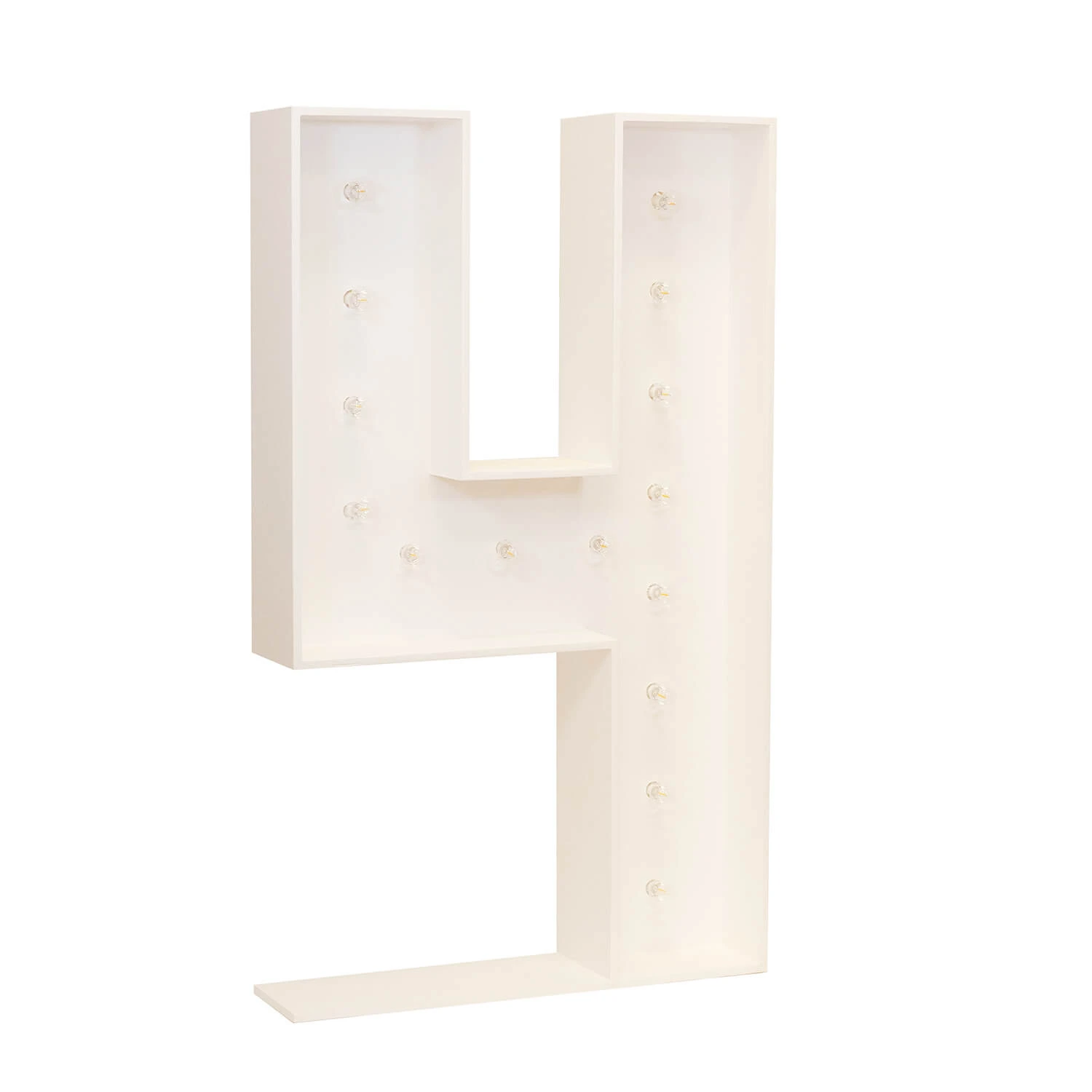 Wood Marquee - BOLD FONT - Number "4" - 4ft Tall 4 Wood Marquee - BOLD FONT - Number "4" - 4ft Tall - Image 2