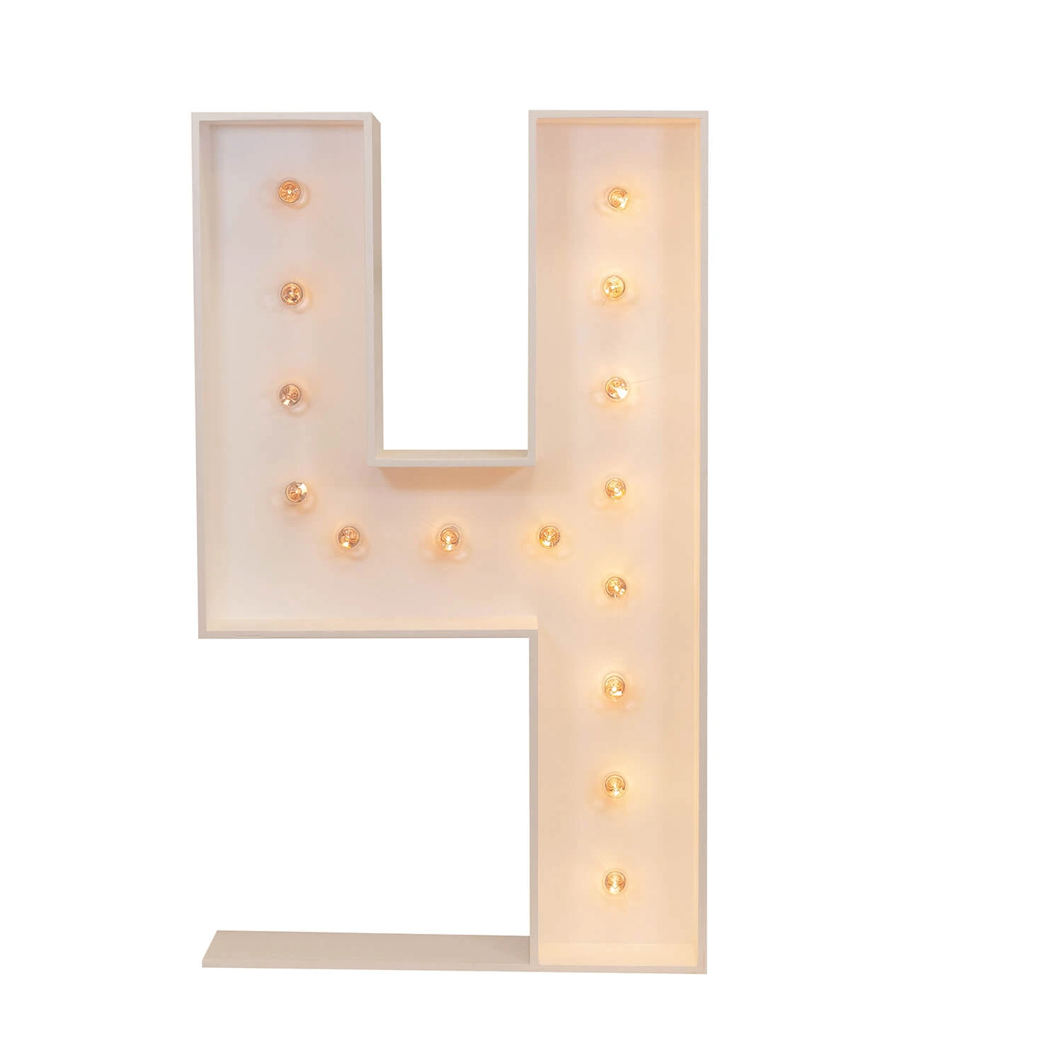Wood Marquee - BOLD FONT - Number "4" - 4ft Tall 5 Wood Marquee - BOLD FONT - Number "4" - 4ft Tall - Image 3