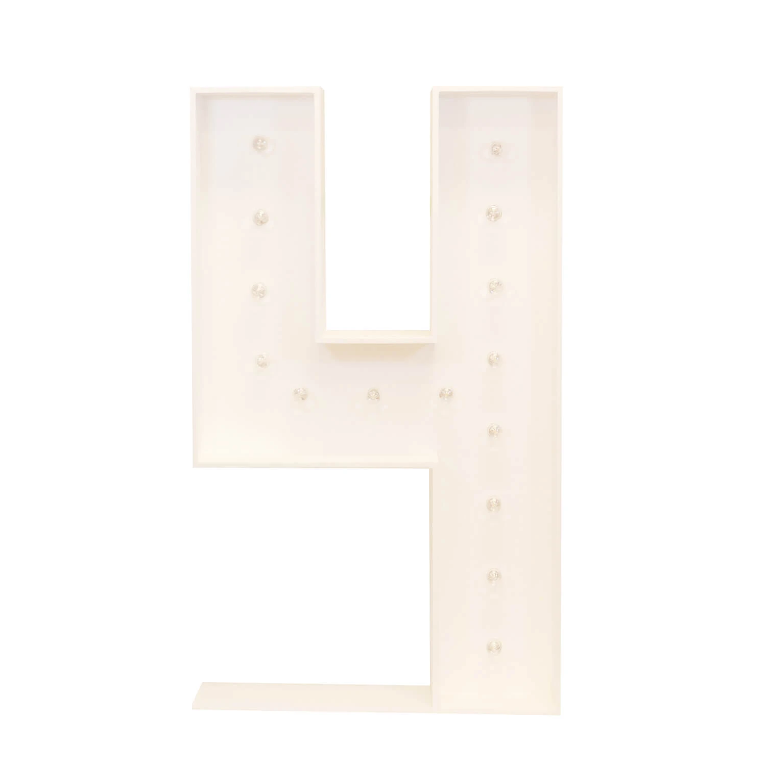 Wood Marquee - BOLD FONT - Number "4" - 4ft Tall 6 Wood Marquee - BOLD FONT - Number "4" - 4ft Tall - Image 4