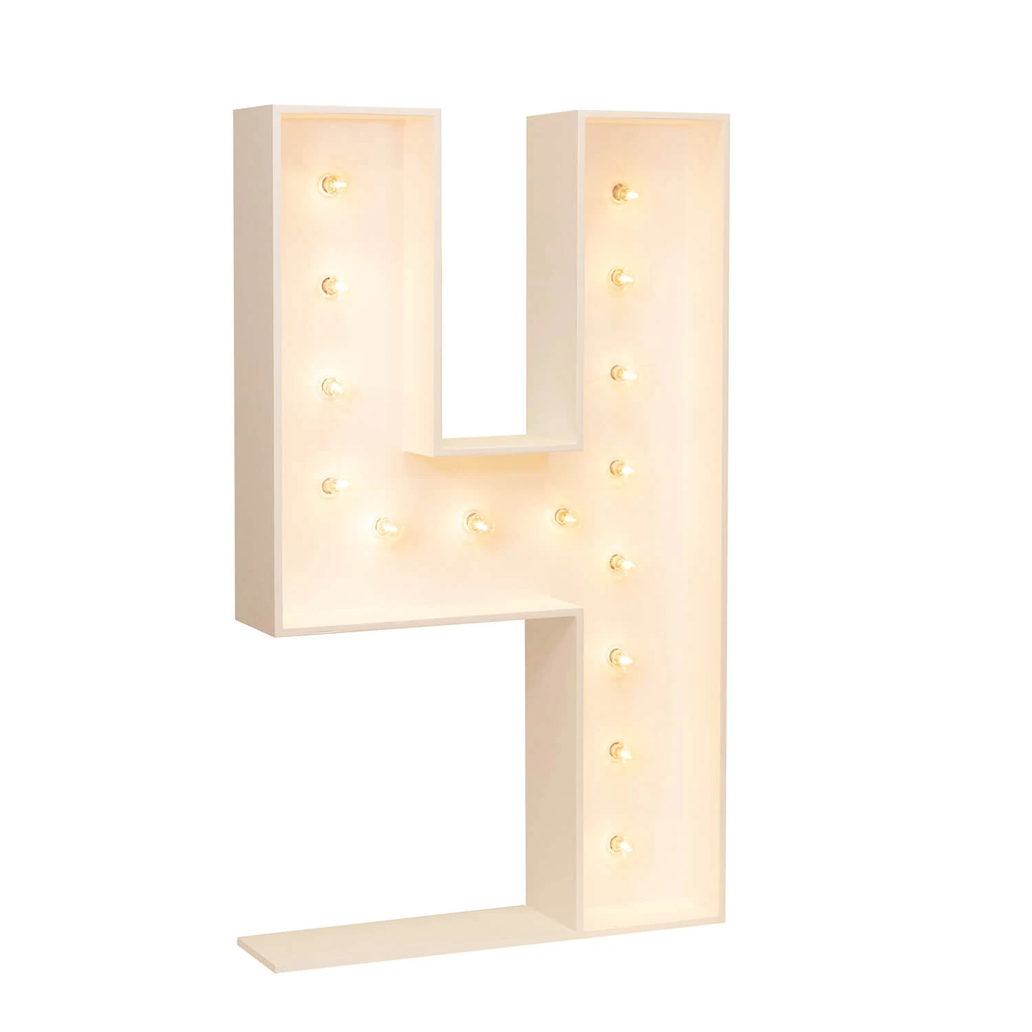 Wood Marquee - BOLD FONT - Number "4" - 4ft Tall 3 Wood Marquee - BOLD FONT - Number "4" - 4ft Tall
