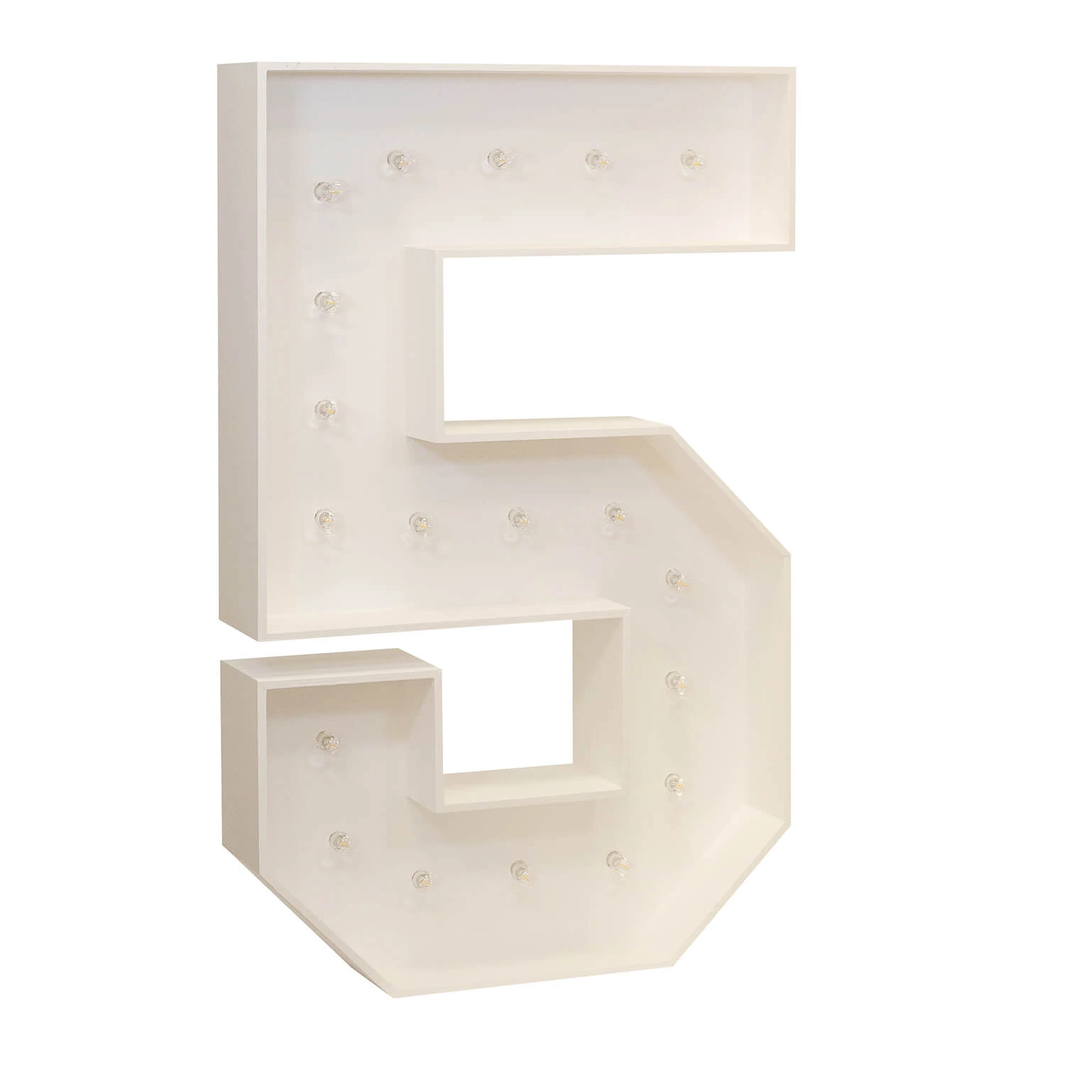 Wood Marquee - BOLD FONT - Number "5" - 4ft Tall 4 Wood Marquee - BOLD FONT - Number "5" - 4ft Tall - Image 2