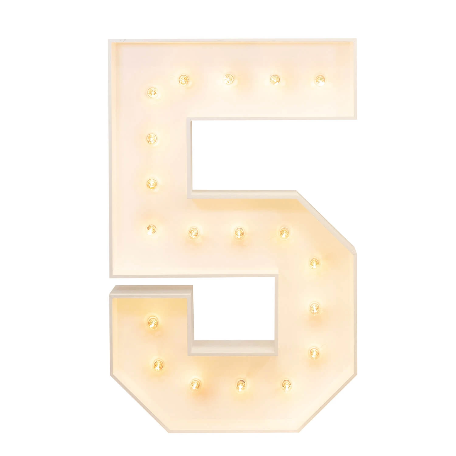 Wood Marquee - BOLD FONT - Number "5" - 4ft Tall 5 Wood Marquee - BOLD FONT - Number "5" - 4ft Tall - Image 3