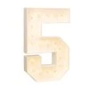 Wood Marquee - BOLD FONT - Number "5" - 4ft Tall -Event Decoration Sales Shop WOOD MAR BOLD 5
