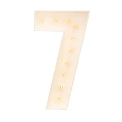 Wood Marquee - BOLD FONT - Number "7" - 4ft Tall -Event Decoration Sales Shop WOOD MAR BOLD 7 03