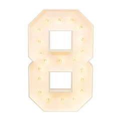 Wood Marquee - BOLD FONT - Number "8" - 4ft Tall -Event Decoration Sales Shop WOOD MAR BOLD 8 03