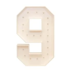 Wood Marquee - BOLD FONT - Number "9" - 4ft Tall -Event Decoration Sales Shop WOOD MAR BOLD 9 04