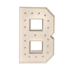 Wood Marquee - BOLD Font - Letter "B" - 4ft Tall -Event Decoration Sales Shop WOOD MAR BOLD B 04 1