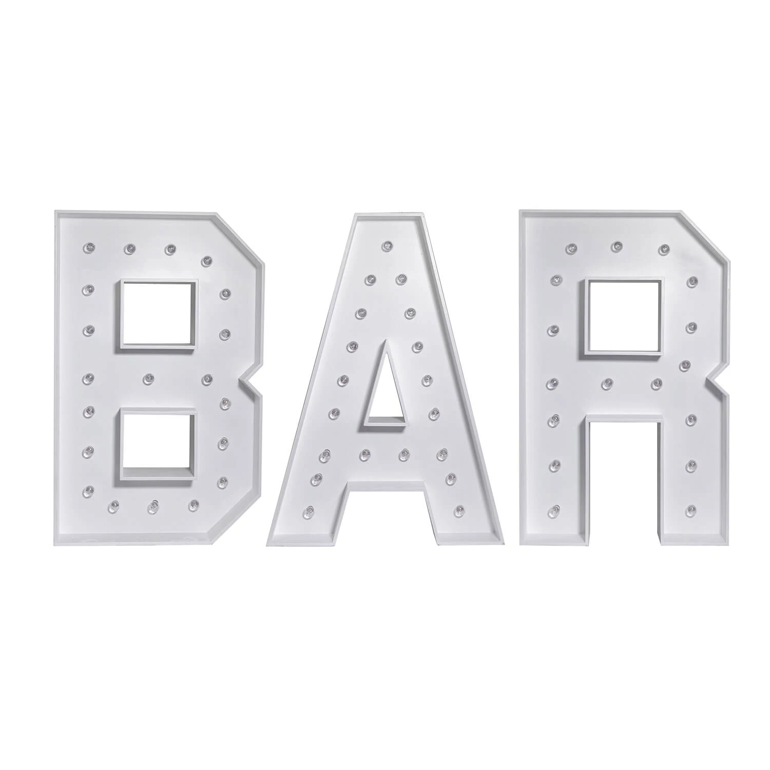 Wood Marquee - BOLD Font - "BAR" - 4ft Tall 6 Wood Marquee - BOLD Font - "BAR" - 4ft Tall - Image 4