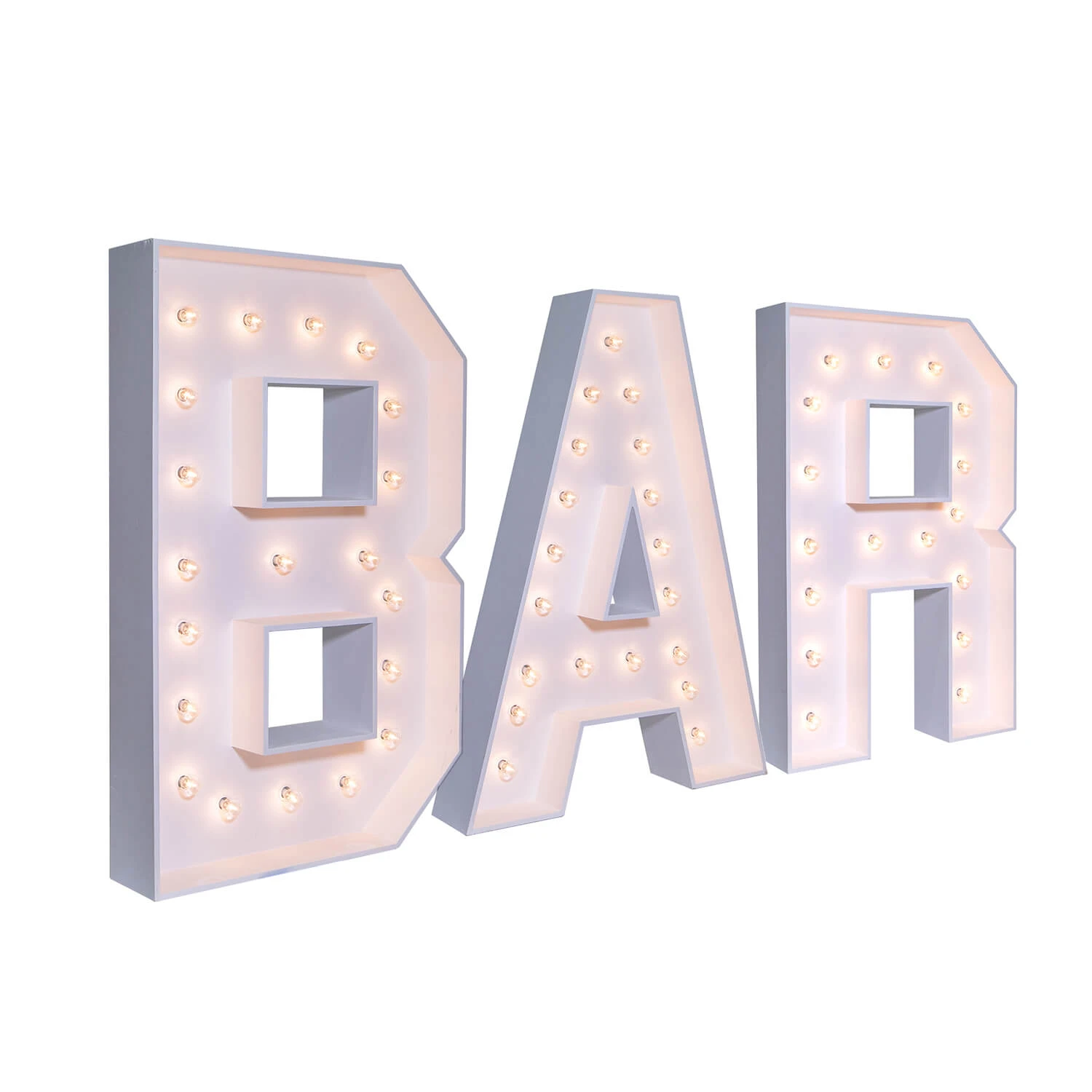 Wood Marquee - BOLD Font - "BAR" - 4ft Tall 3 Wood Marquee - BOLD Font - "BAR" - 4ft Tall
