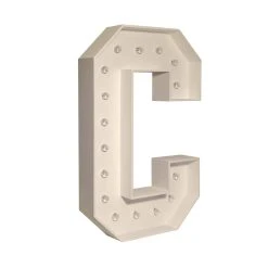 Wood Marquee - BOLD Font - Letter "C" - 4ft Tall 10 Wood Marquee - BOLD Font - Letter "C" - 4ft Tall -Event Decoration Sales Shop WOOD MAR BOLD C 02 1